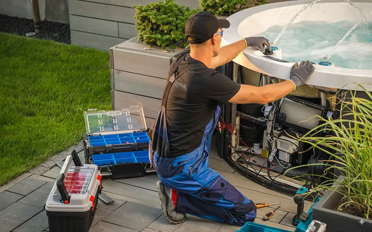 Electrician Service - Hot Tub Installation